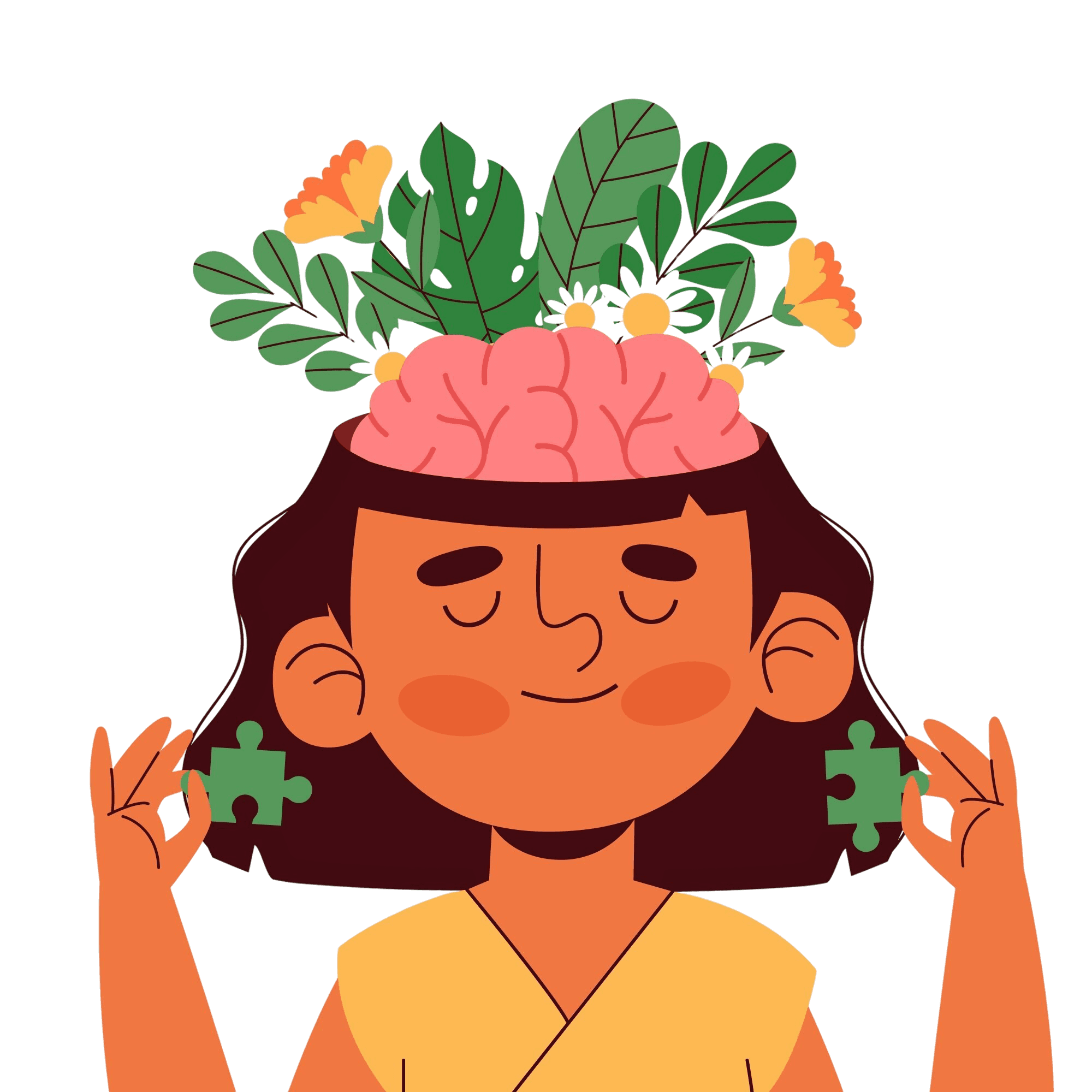 Ilustração representando questionários de saúde mental